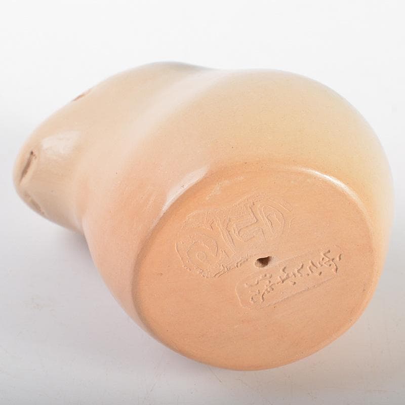 茶道具　雲華焼　山崎宗元作　狗　のし押え　熨斗押　共布共箱　V　R6888