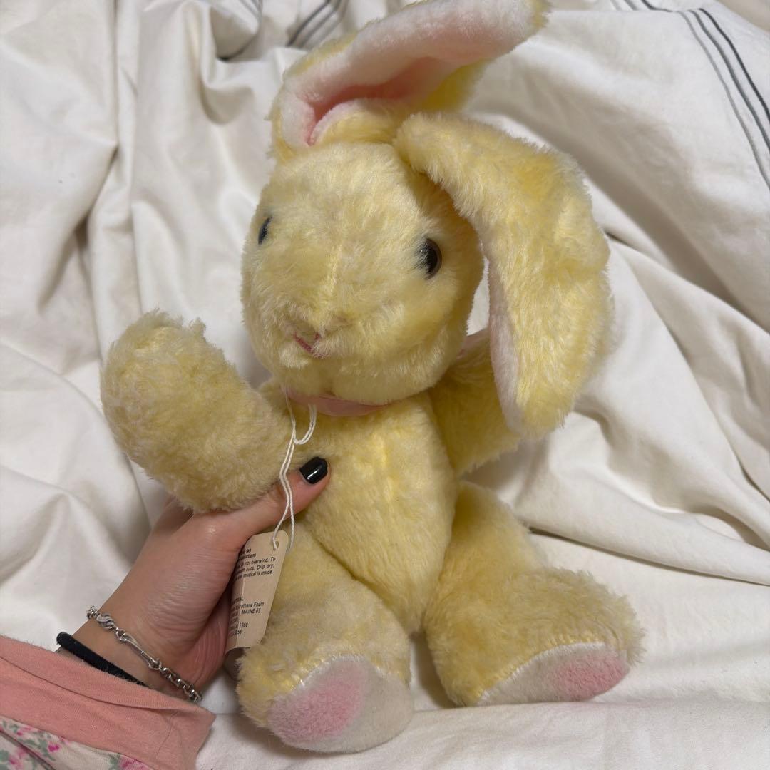 1980年 U.S.A アンティーク うさぎ 人形 ぬいぐるみ ぜんまい