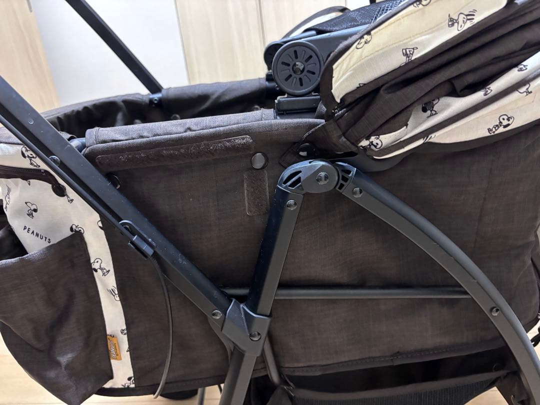 犬用ペットカート ダークブラウン スヌーピー