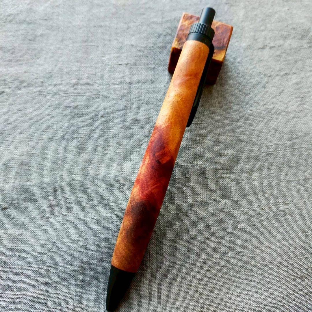 台湾楠瘤　ハンドメイド　木軸ボールペン　G2　天然木　ブラック