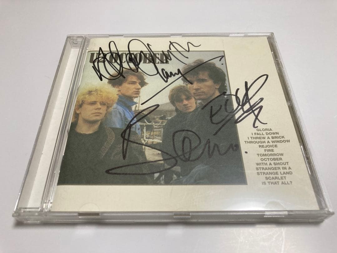 レアu2直筆サインCDoctorber bono edge Larry adam
