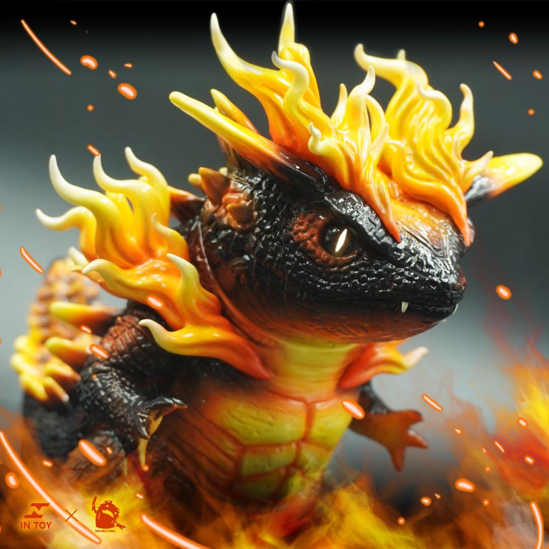 サラマンダー怪獣　燦金　限定　モンスター　可動　ソフビ　フィギュア　アートトイ
