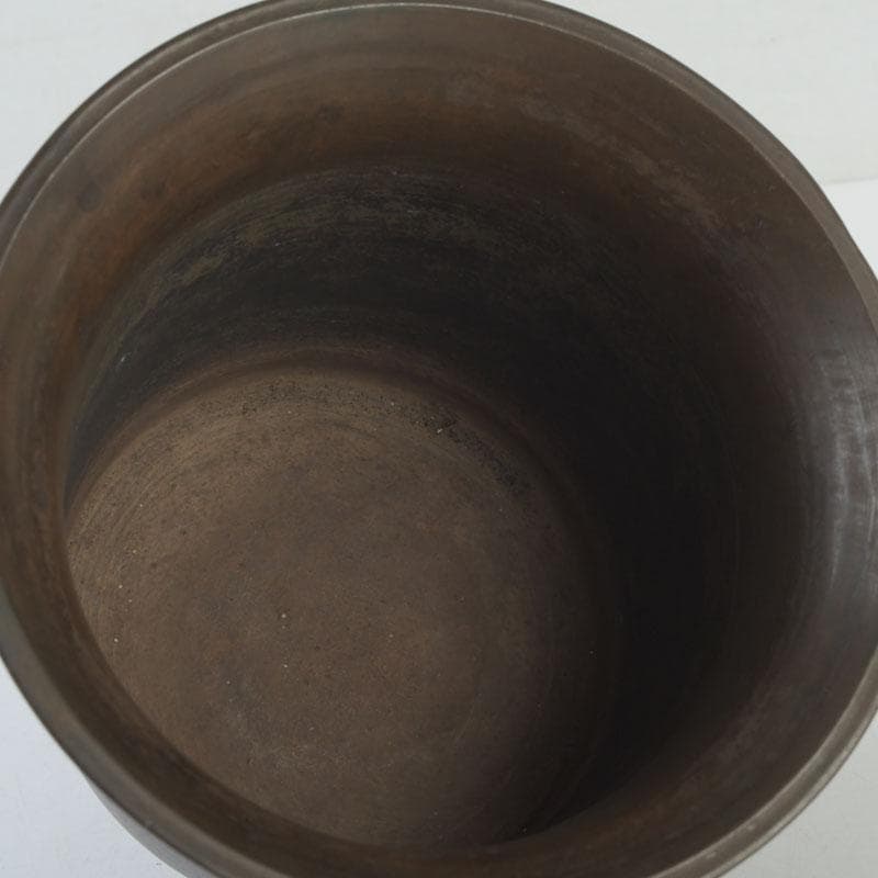 煎茶道具　古銅　茶こぼし　建水　V　9642