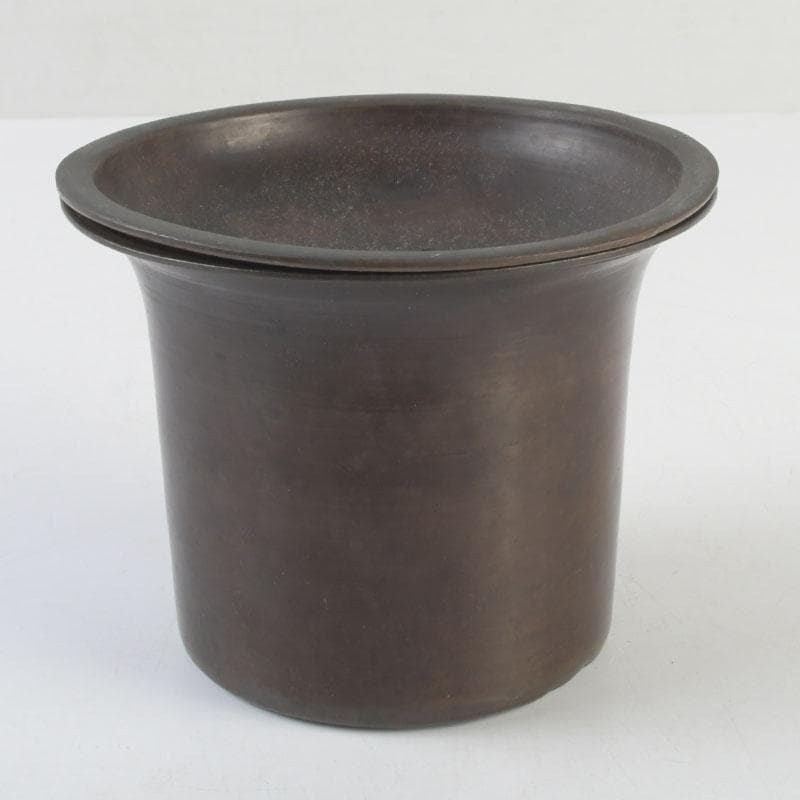 煎茶道具　古銅　茶こぼし　建水　V　9642