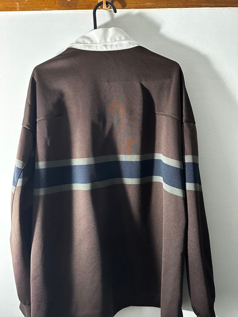 エヌハリウッド　ブラウン ストライプ ラガーシャツ 長袖