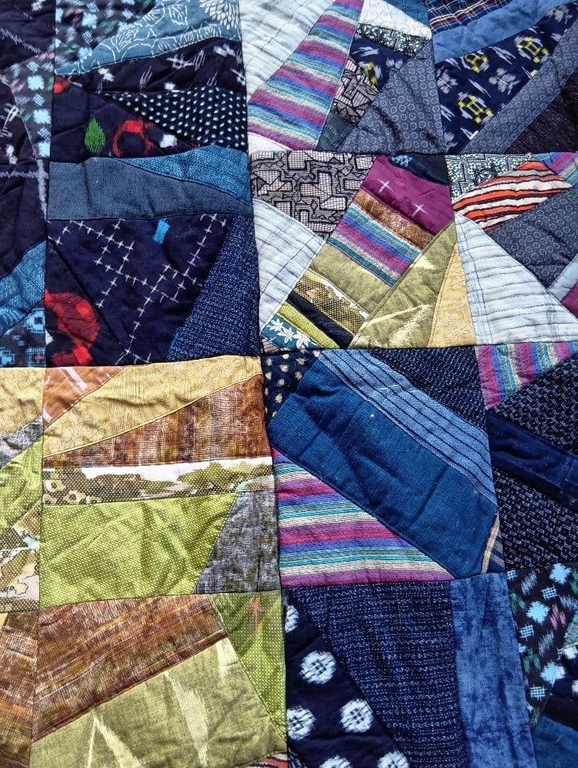 着物リメイク、キルトパッチワークマット