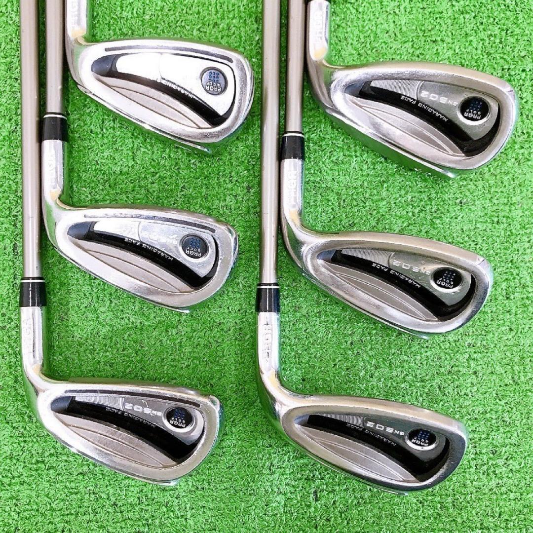 テ34★PRGR GN502 6本レディースアイアンセット 純正プロギアM-30