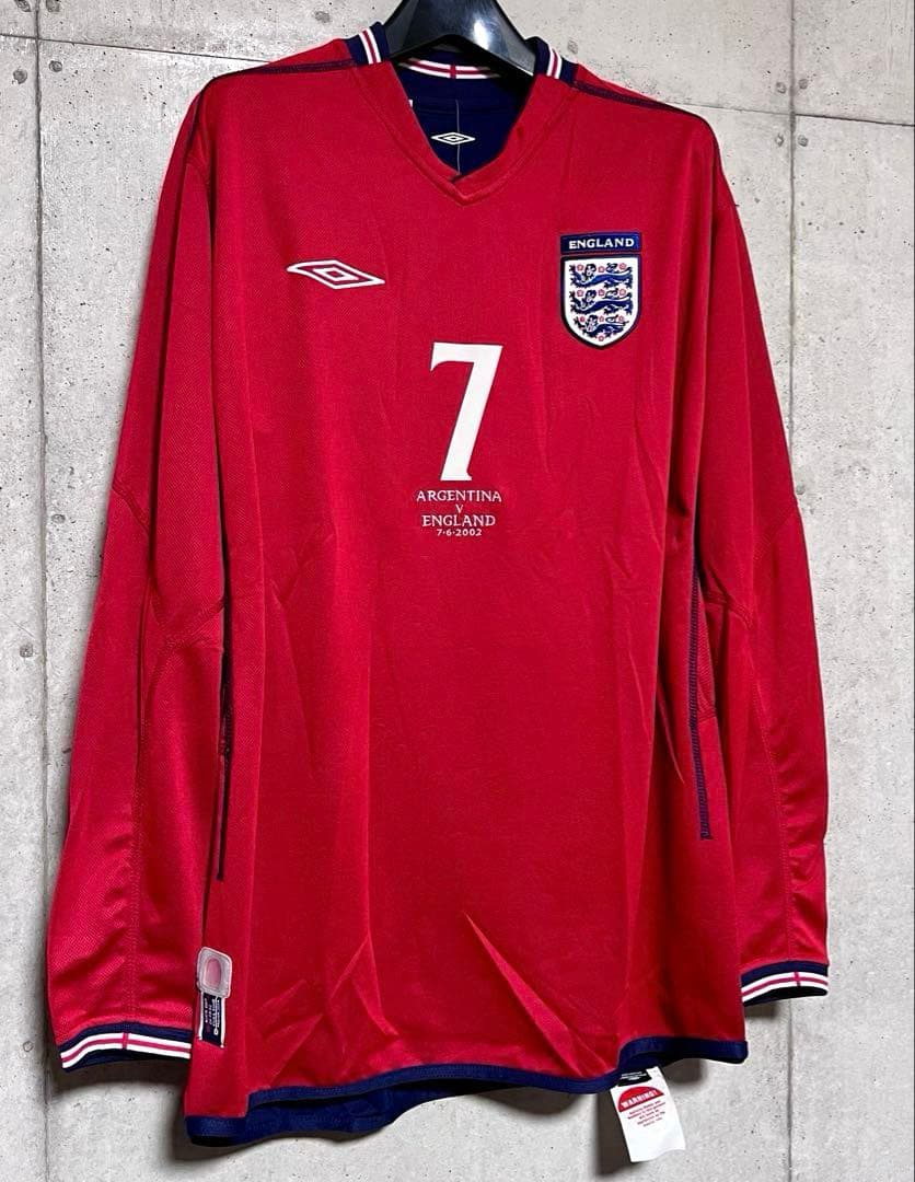 【新品/タグ付き】2002日韓W杯 イングランド代表 ♯7 ベッカム【Lサイズ】
