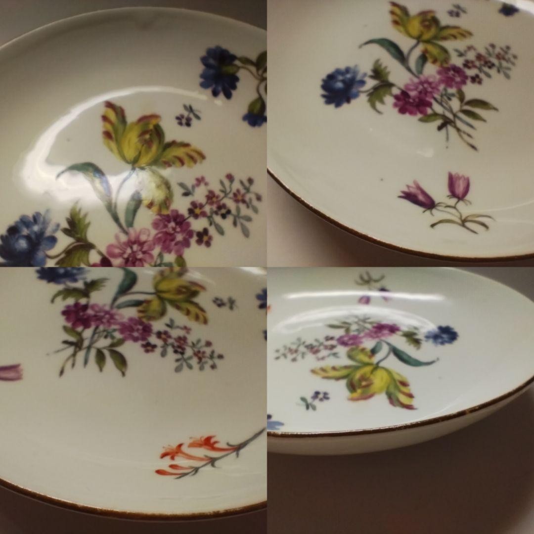 希少品◆マイセンアンティーク◆フラワー コーヒーカップソーサー