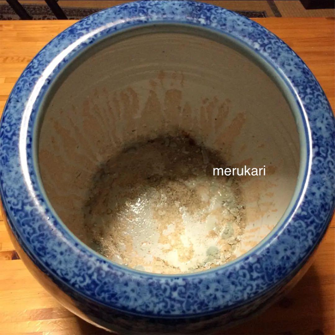 伊万里焼 染付 印判画 人名 窓画 火鉢 古玩 骨董