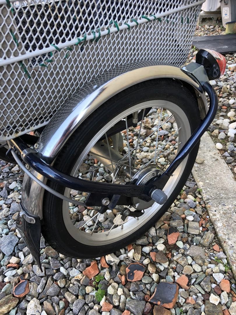 三輪電動アシスト自転車 黒 前後バスケット付き