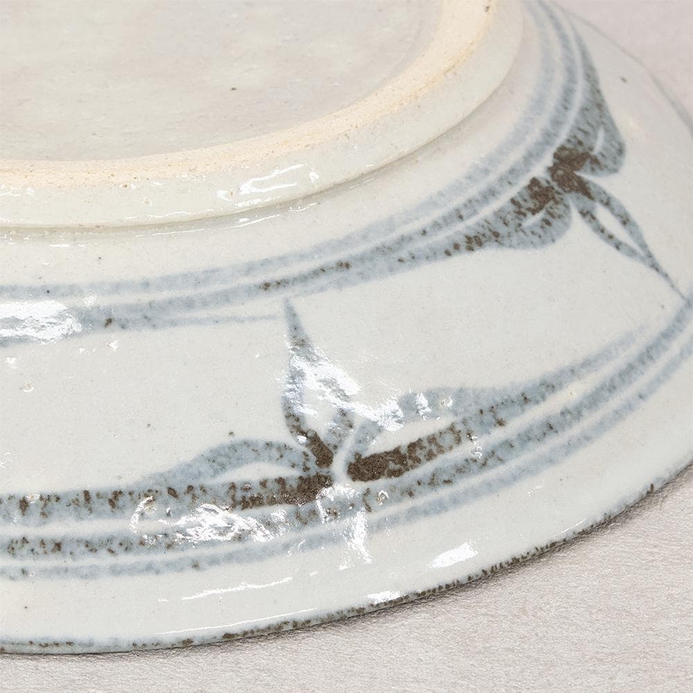 河井久 飾り皿 大皿「花紋鉢」直径34.1cm 共箱 河井寛次郎・河井武一に師事