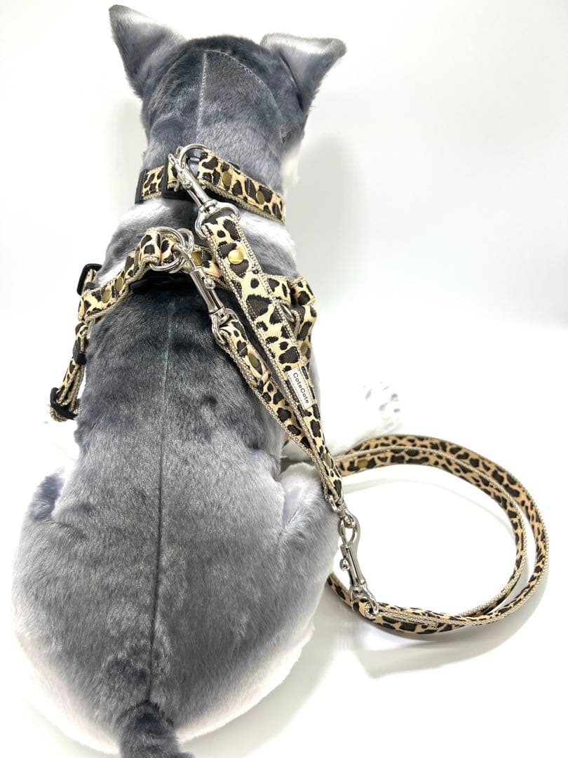 犬用品　首輪・ハーネス・リード・ジョイントリードのフルセット　ハンドメイド