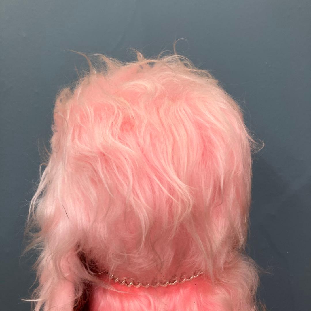 昭和レトロ エクスラン プードル ぬいぐるみ ピンク タグ付き 当時物