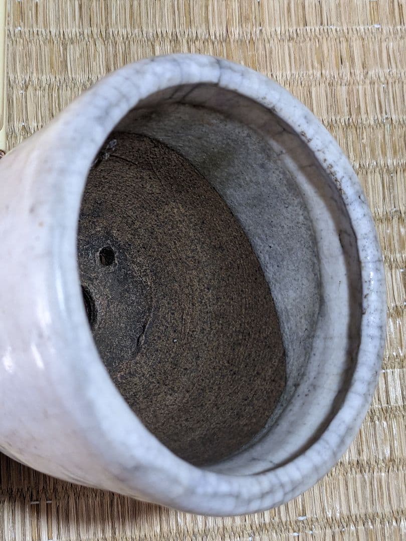 ♦小品盆栽鉢 侘助造 白泥 ミニ盆栽鉢 古美術 骨董品
