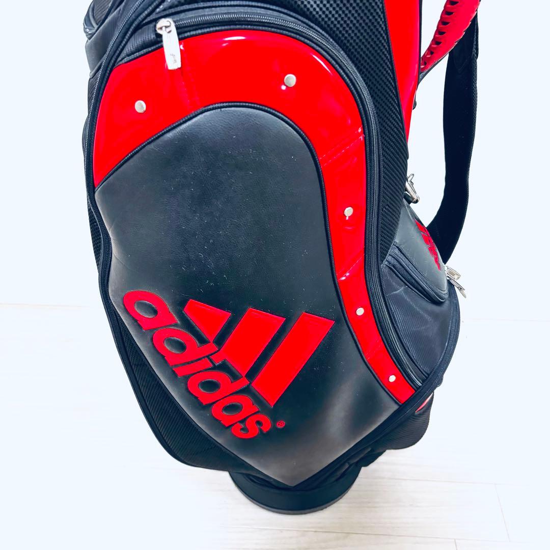 美品　ADIDAS　アディダス　キャディバッグ　ブラック/レッド