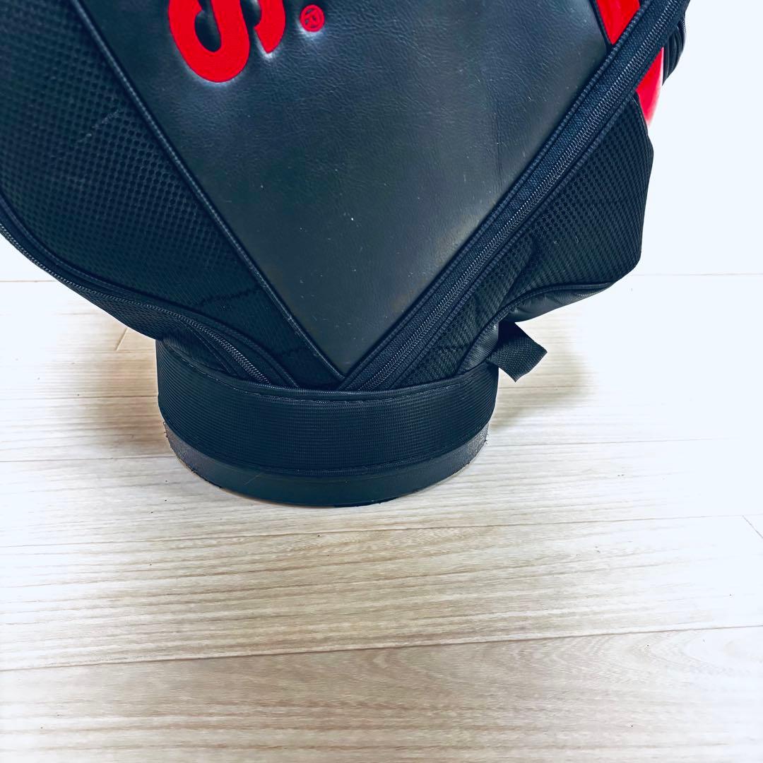 美品　ADIDAS　アディダス　キャディバッグ　ブラック/レッド