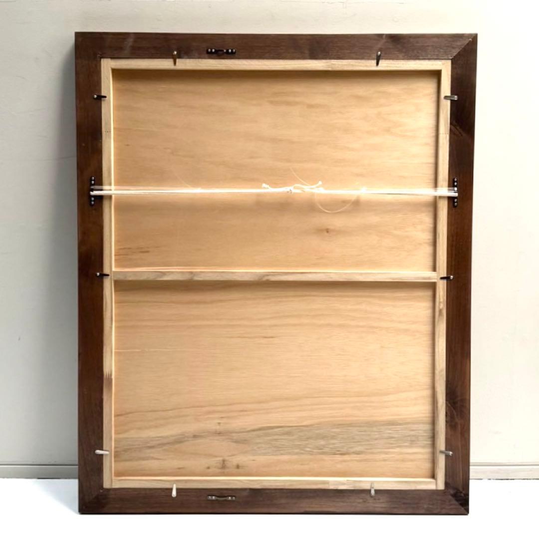 【在庫25】額 額縁 木製 焦茶 ダークブラウン 大きいサイズ アート 写真 f