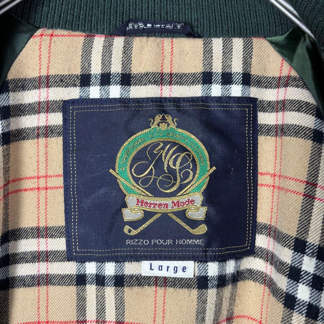 Vintage スウィングトップ スエード Lsize 裏地チェック 豪華ボタン