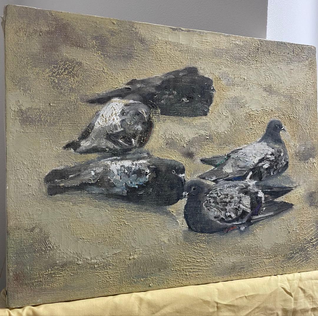 杉本好守『鳩』戸川馨『地脈の心霊』ミクスド・メディア 真作保証 ２点セット