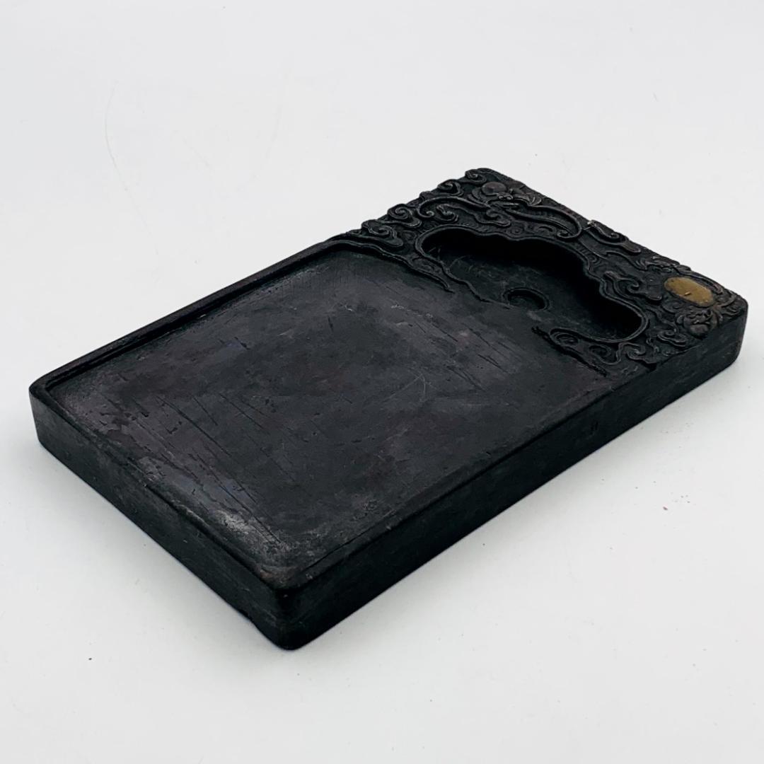 端渓硯 中国 彫刻 古硯 骨董品 木箱付き 書道