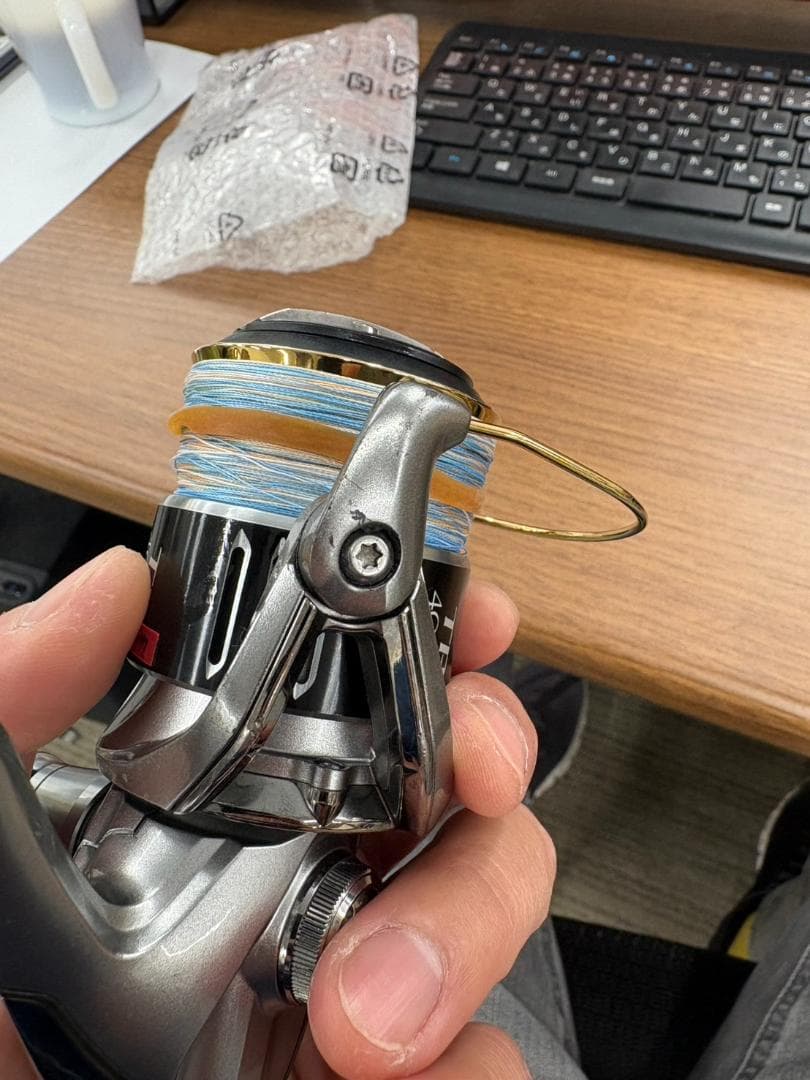 中古 シマノ ツインパワー4000XG ハンドル ゴメクサス スピニングリール