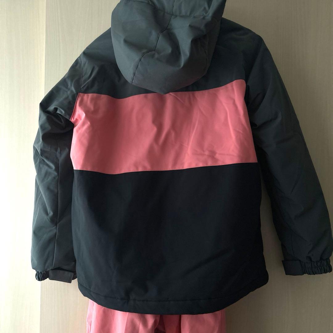 美品✨子ども用スキーウェア グレー/ピンク 160cm