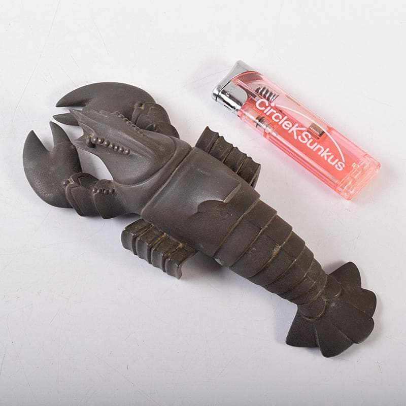 ブロンズ　海老　ロブスター　紙鎮　置物　在銘　約476g　M　R8551