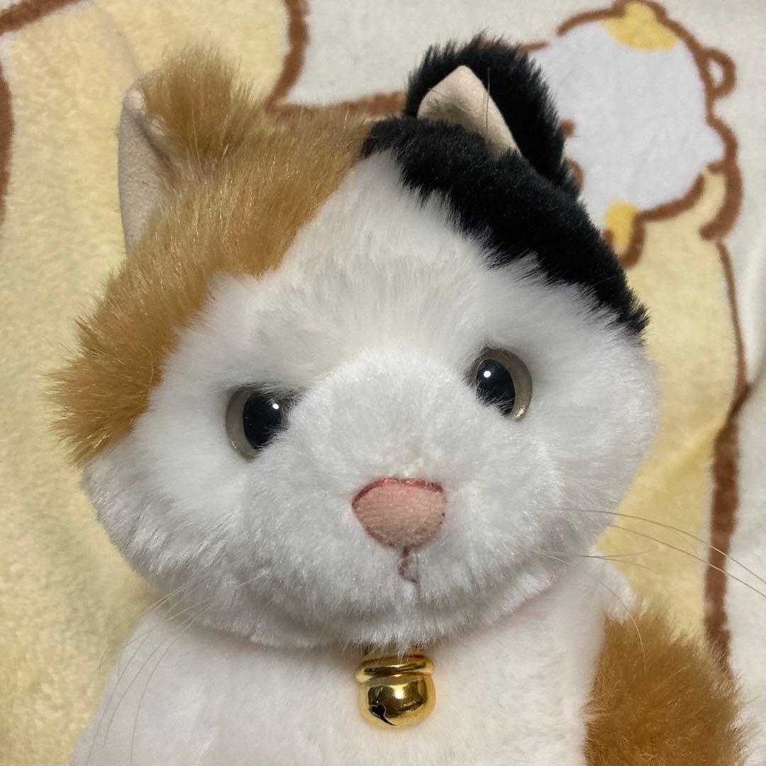 cuddly カドリー　小春　鈴ハートの穴　三毛猫　ぬいぐるみ　中古品