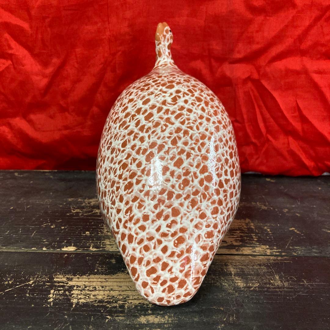 ホロホロ鳥　陶器オブジェ　置物　二体　ハイジ・カイヤール　インテリア雑貨