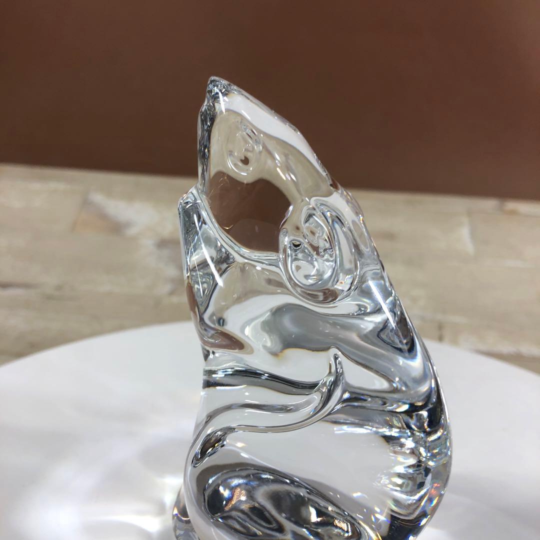 Baccarat ガラス製ネズミの置物 約11cm