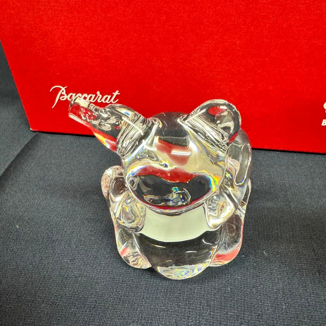 138-25 シュタイフ バカラ コラボ ペンダント付 テディベア ボルドー