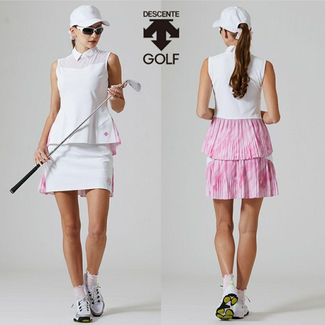 DESCENTE　夏ゴルフ　レディース　セットアップ　高級　完売　新品　タグ付き