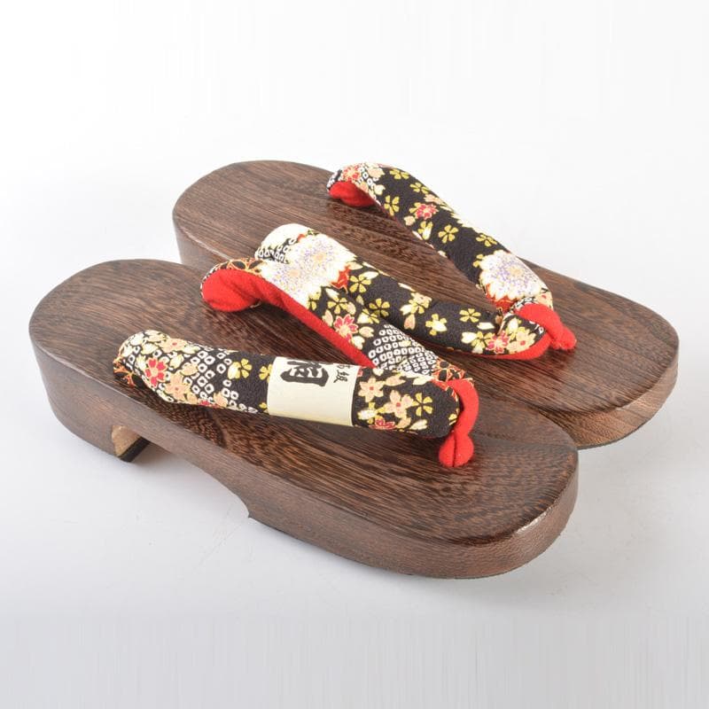和装小物　焼桐下駄　女性用　小紋柄鼻緒　60足まとめて　M　6254A
