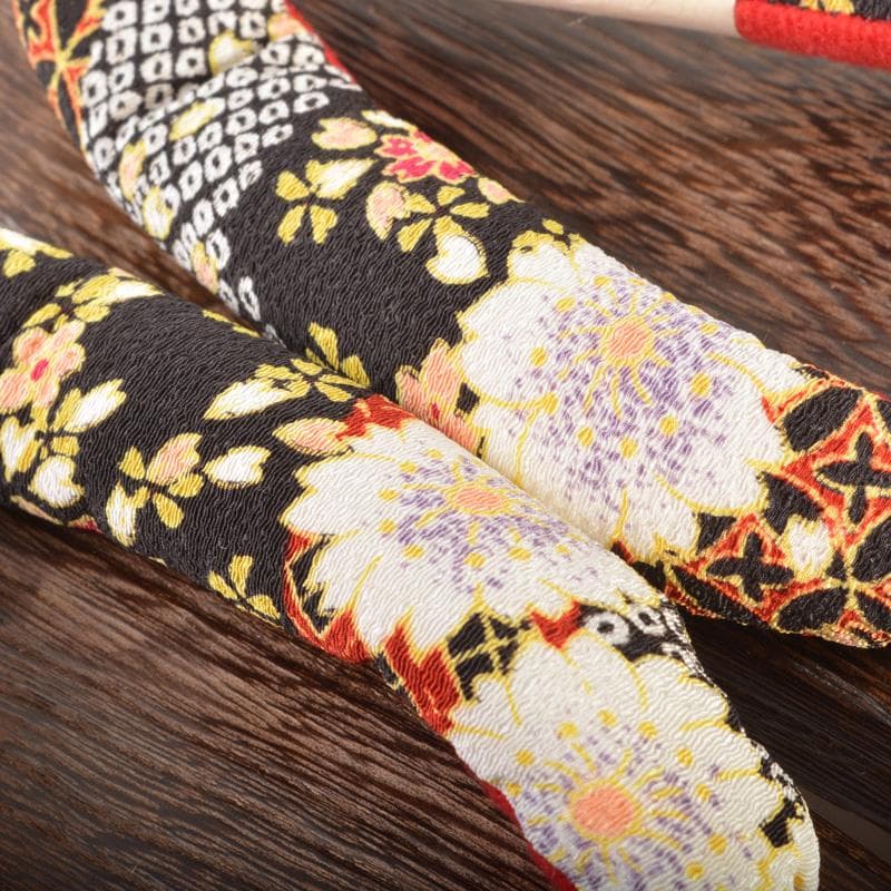 和装小物　焼桐下駄　女性用　小紋柄鼻緒　60足まとめて　M　6254A