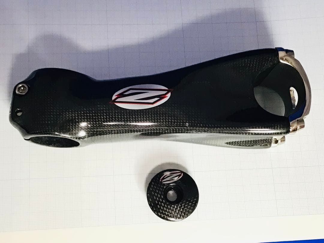 デッドストック ZIPP 145 カーボン製 ステム 130mm ヘッドカバー付