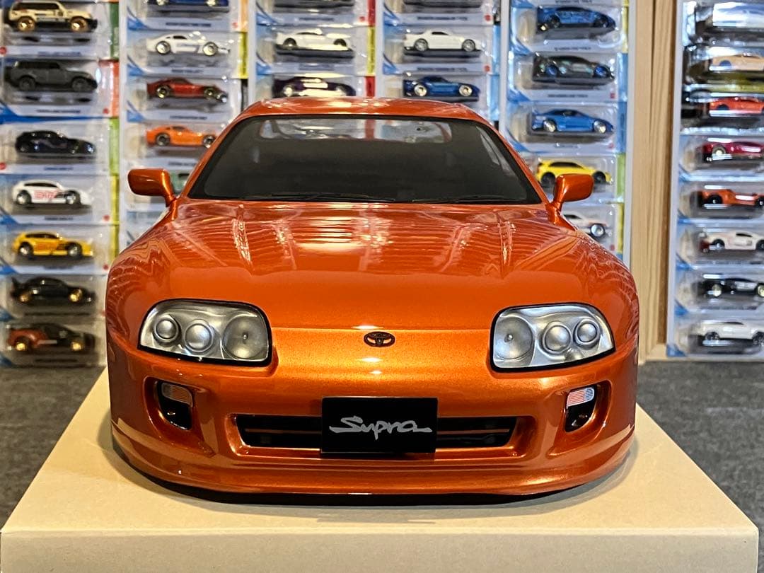 タミヤ ラジコン RC トヨタ スープラ 塗装済スペアボディ メタリックオレンジ