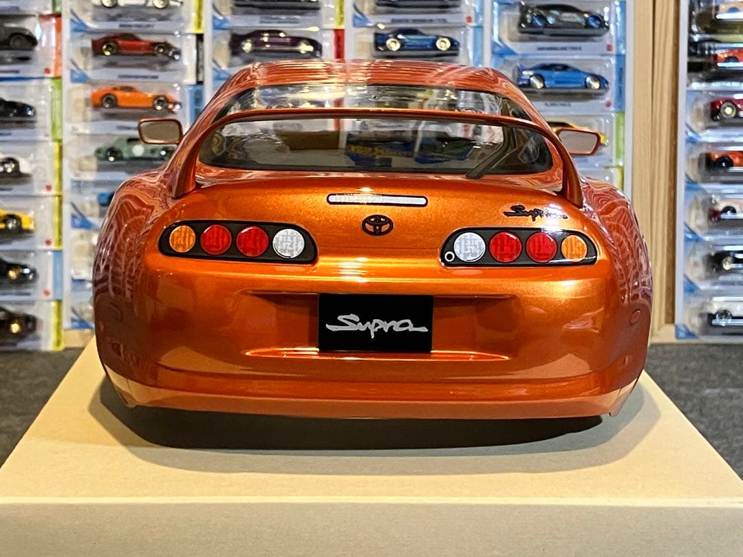 タミヤ ラジコン RC トヨタ スープラ 塗装済スペアボディ メタリックオレンジ