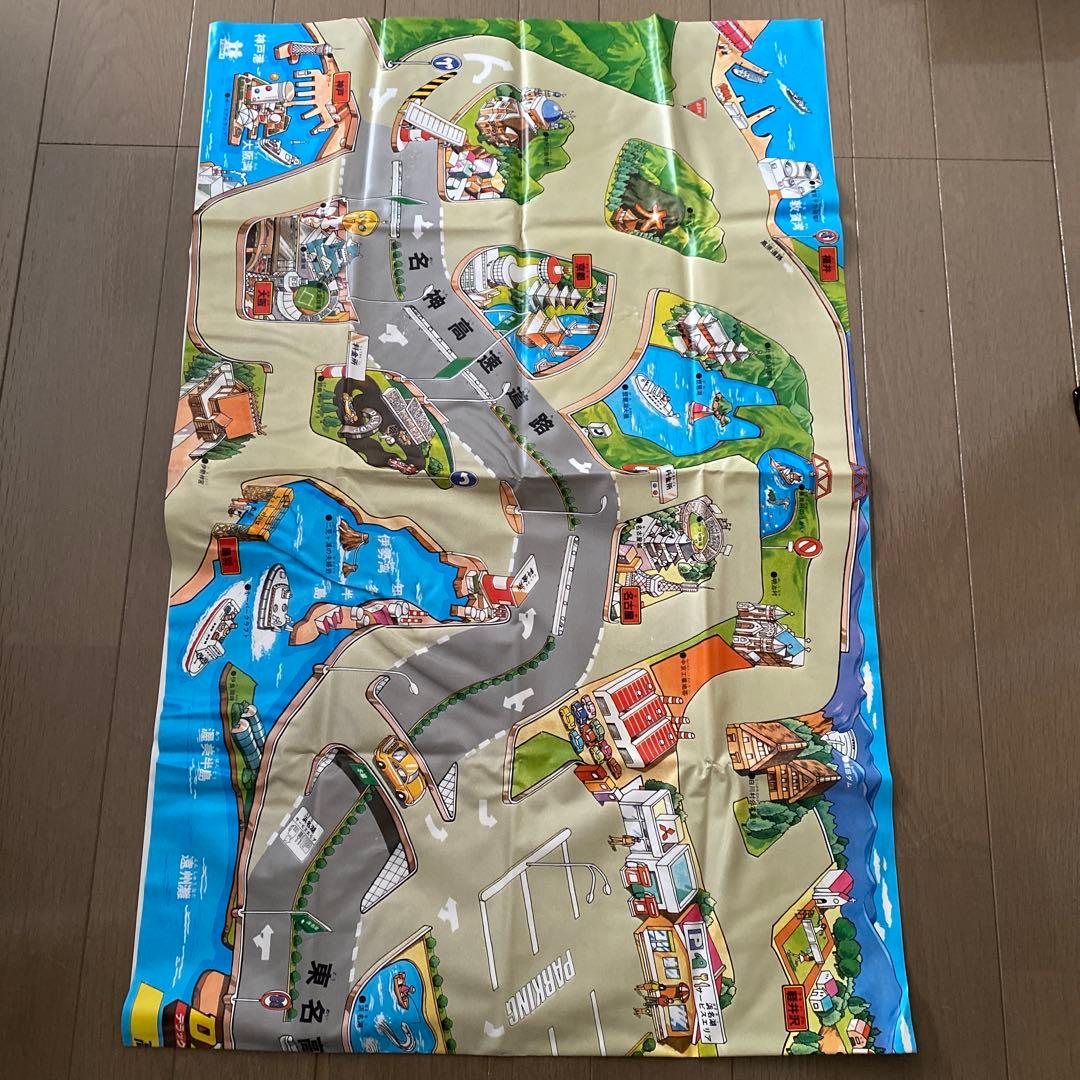 【レトロ】トミカタウン＆つながる道路セット売り　収納ケース・箱・おまけ付き