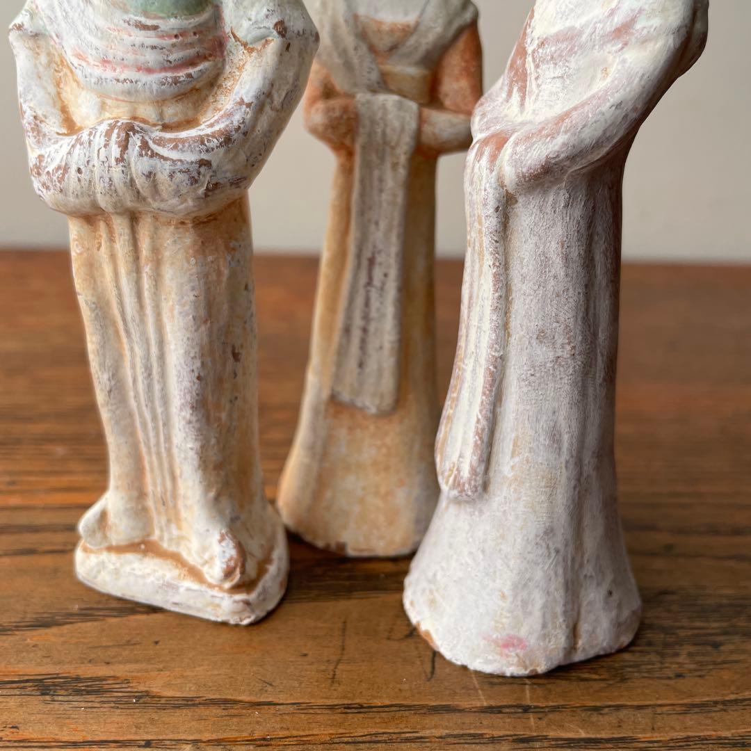 唐三彩　泥人　婦人俑　中国古美術　ミュージアムショップレプリカ　土人形　郷土玩具