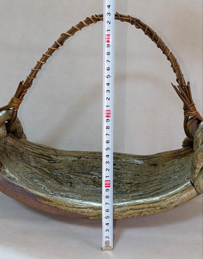 伊賀焼　大型花器　舟形　変形花器　花生け　花瓶　花入れ　フラワーベース　華道