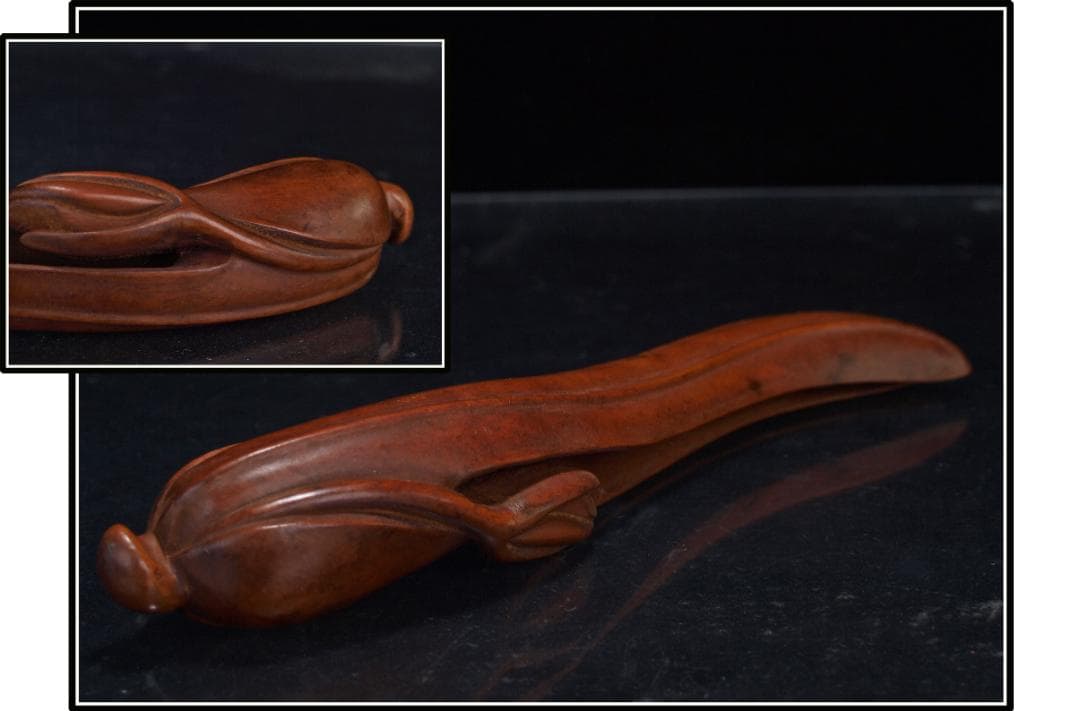 中国清時代の木製彫刻　激安骨董品 古美術 DE1513D2-2