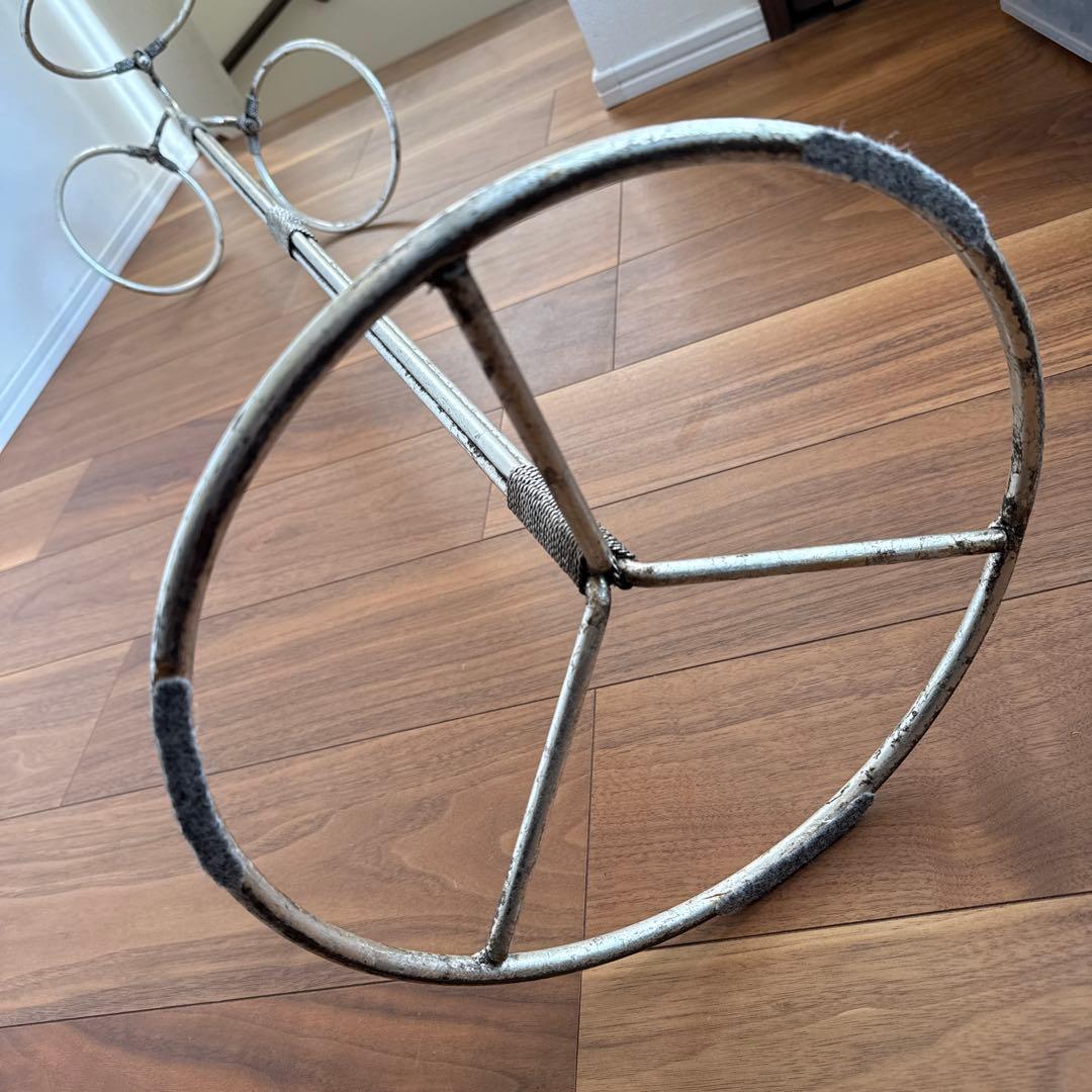 【アメリカンヴィンテージ家具】スチールリングタオルスタンド