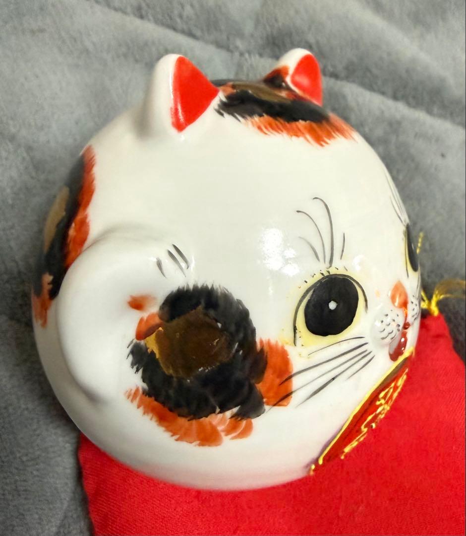 九谷焼　招き猫　猫の置き物　レア