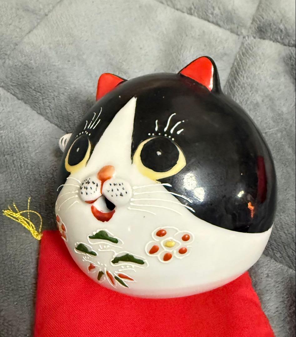 九谷焼　招き猫　猫の置き物　レア