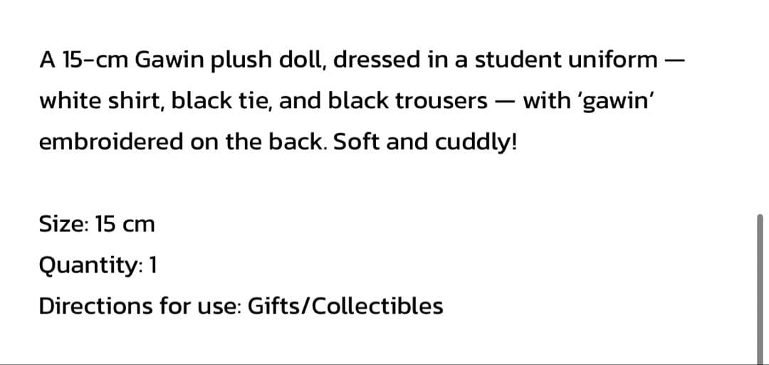 Joss Gawin Plush Doll ぬいぐるみ GMMTV