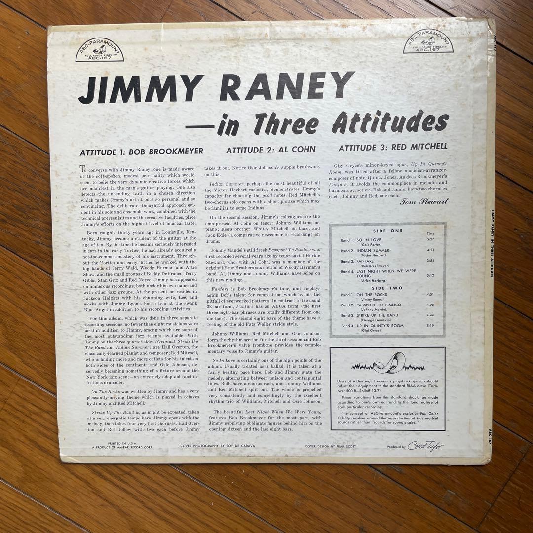 洋楽 JIMMY RANEY in three attitudes