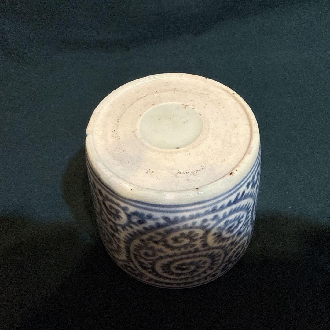 古伊万里　総柄　蛸唐草文　蕎麦猪口