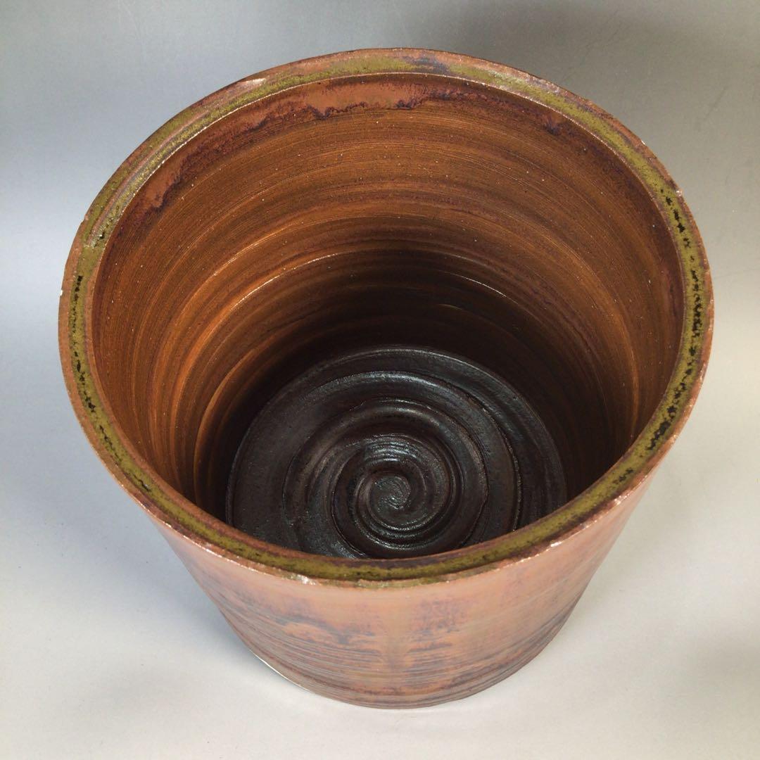 Ｍ７７８　水指　『越州五智窯　木村隆造』『一重口水指』　共箱　茶道具