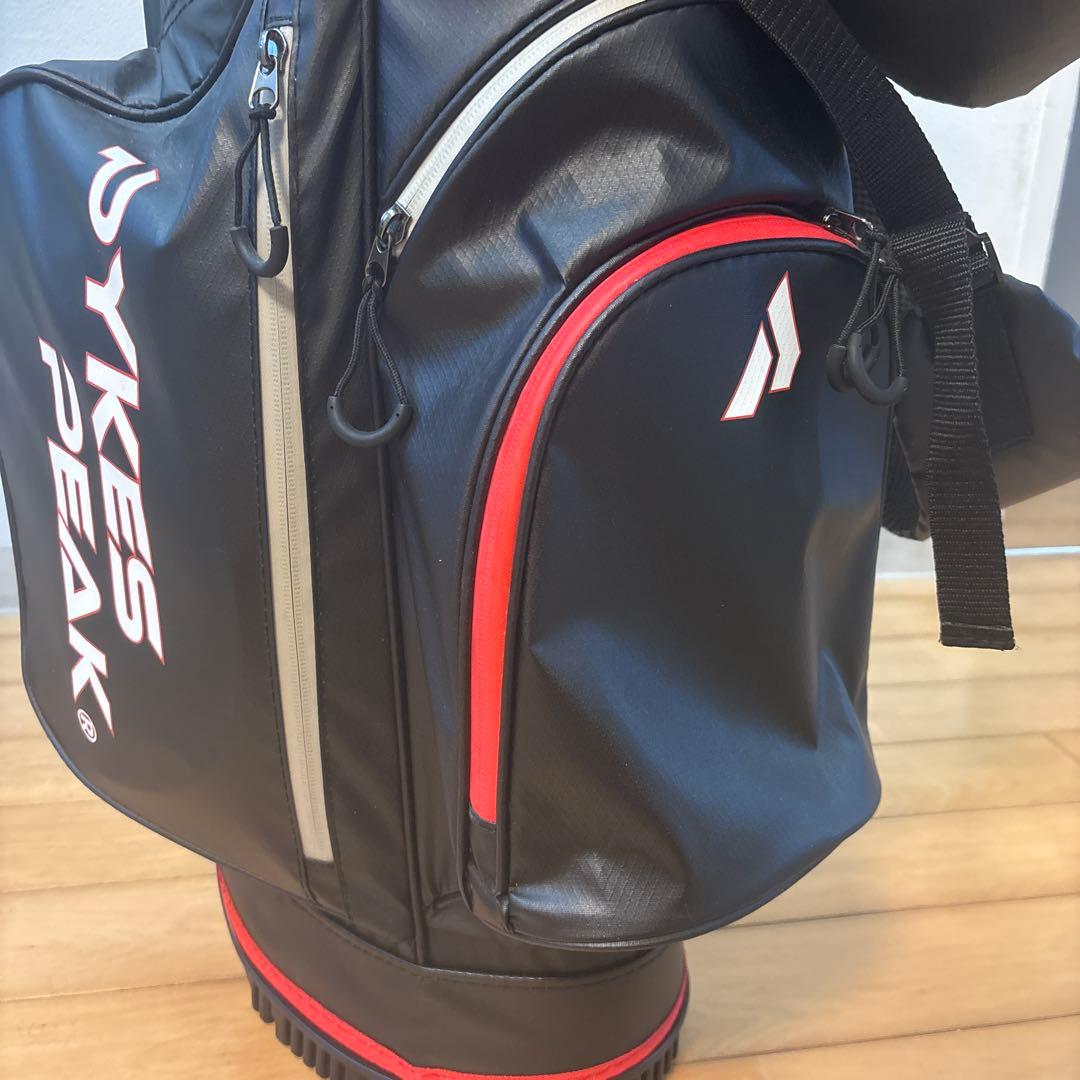 PYKES PEAK キャディバッグ 黒/赤